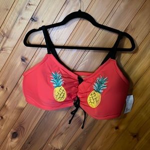 NWT lane Bryant pineapple bikini top